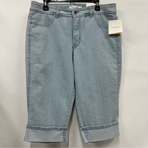 NWT Croft & Barrow Denim bottoms Women's Size 14 natural fit FLAWED